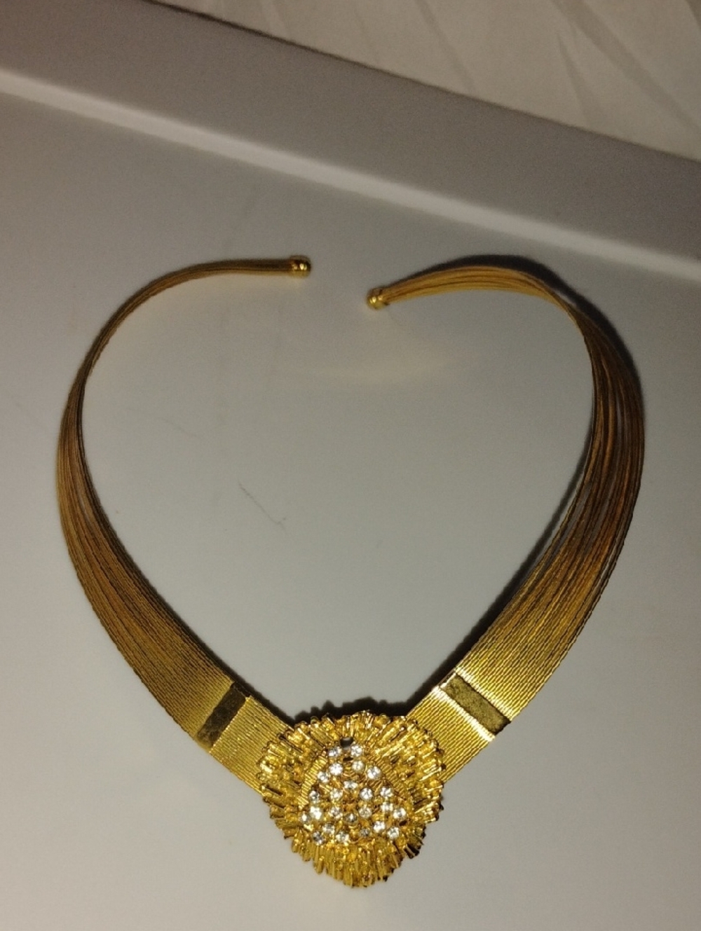 Brass Choker Necklace Vintage